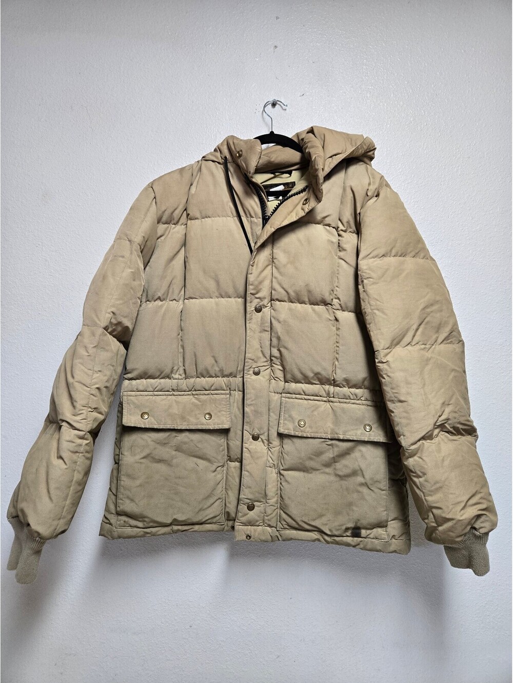 Vintage 1980s Eddie Bauer Karakoram Hooded Parka Jacket Sz L Goose Down Quilted